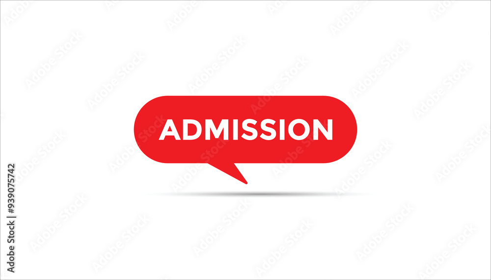 Fototapeta premium admission button web banner templates. Vector Illustration