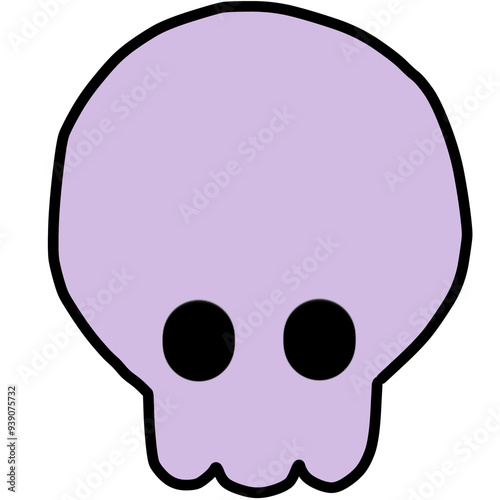 Cute Purple Skull