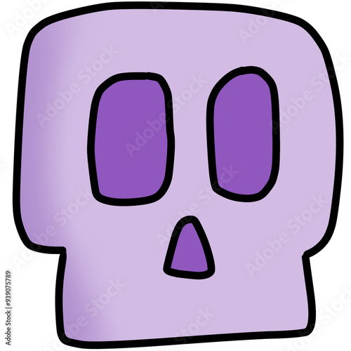 Cute Purple Skull