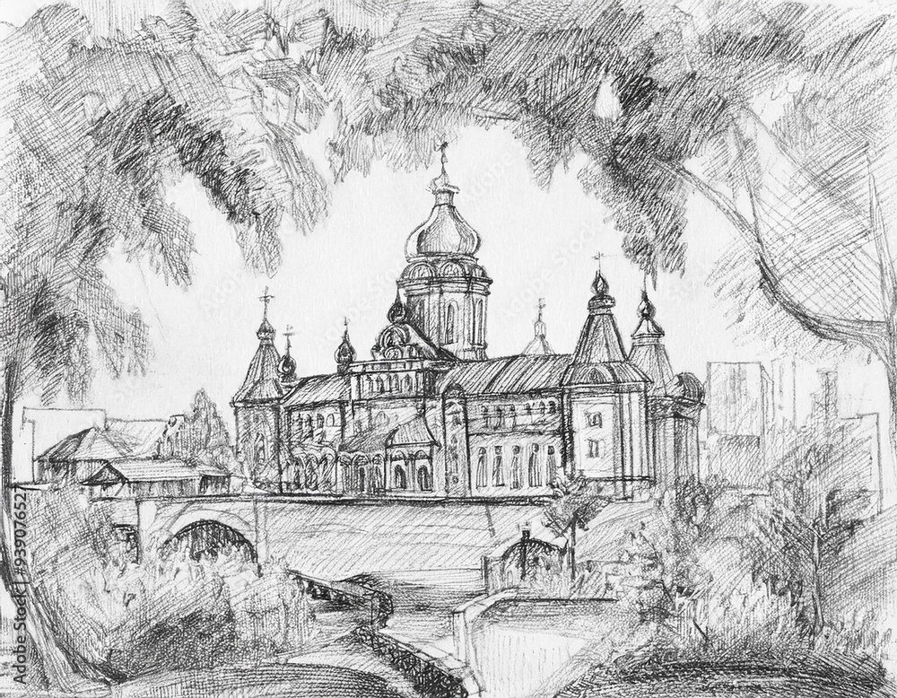 Obraz premium castle in the city