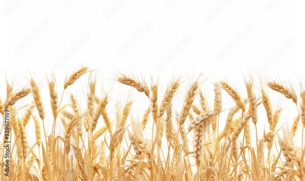 Horizontal wheat ears isolated on a white background with clipping path. Full Depth of field Horizontal wheat ears isolated on a white background with clipping path. Full Depth of field