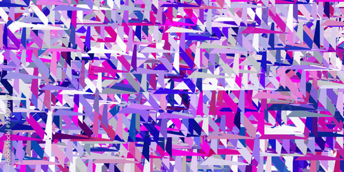 Light pink, green vector background with triangles.