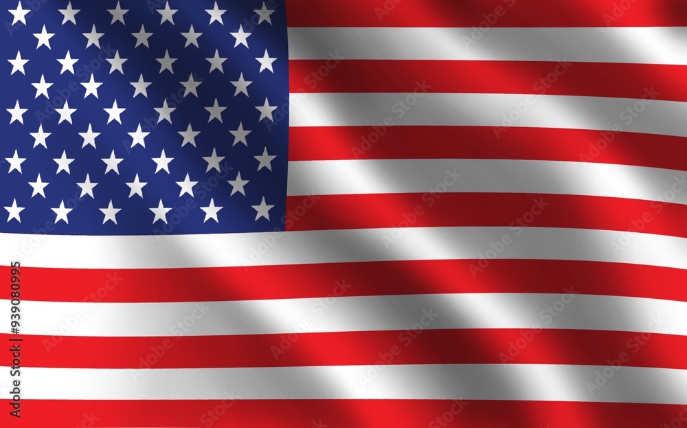Naklejka premium american flag background 3d