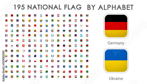 flags set square shadow