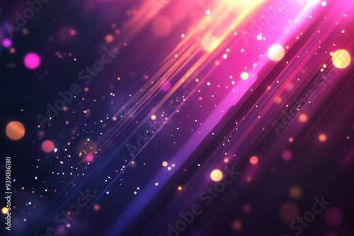 Vibrant Abstract Light Streaks and Sparkles in a Colorful Night Sky with a Futuristic Feeling