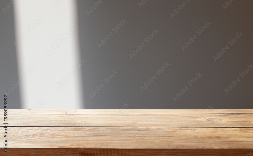 background for overlaying products. Close-up of a round empty oak table with sunlight and tropical plant leaves. Organic beauty, natural concept. Layout, podium, spa, sunscreen. background for overlaying products. Close-up of a round empty oak table with sunlight and tropical plant leaves. Organic beauty, natural concept. Layout, podium, spa, sunscreen.