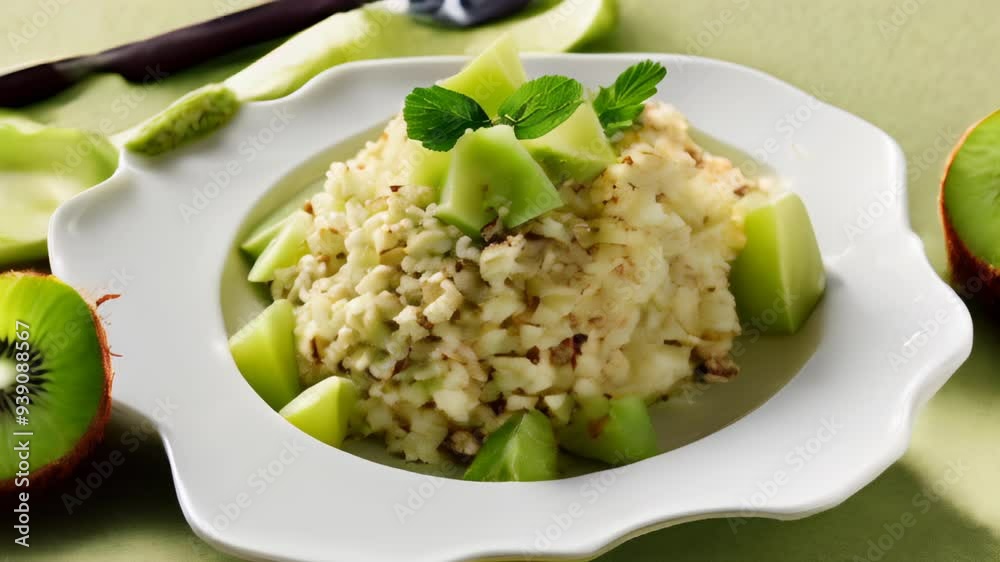 Deliciously fresh fruit salad ready to be savored Deliciously fresh fruit salad ready to be savored