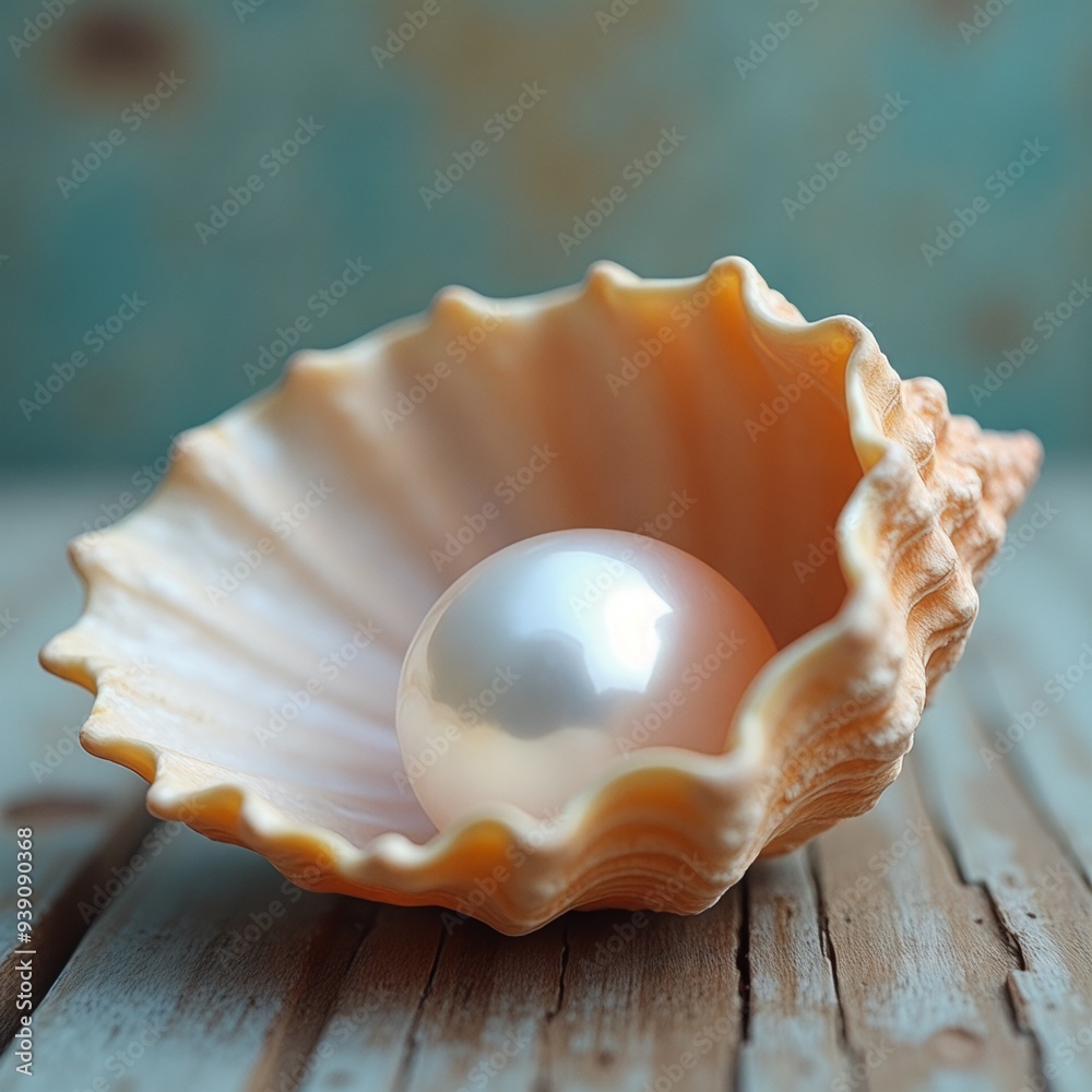 sea shell on a blue background sea shell on a blue background