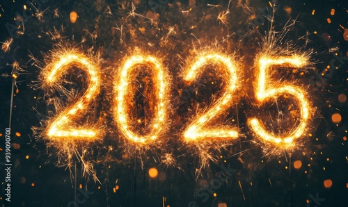 happy new year 2026 text effect