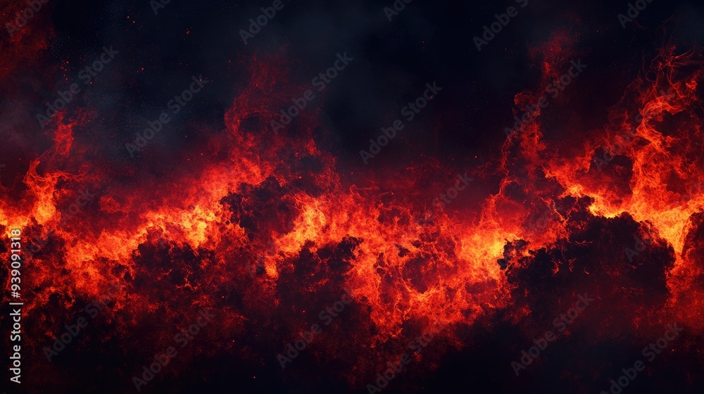 Inferno-themed Halloween background with fiery lava eruptions, red and orange flames, and dark smoke, providing a fiery backdrop. Inferno-themed Halloween background with fiery lava eruptions, red and orange flames, and dark smoke, providing a fiery backdrop.