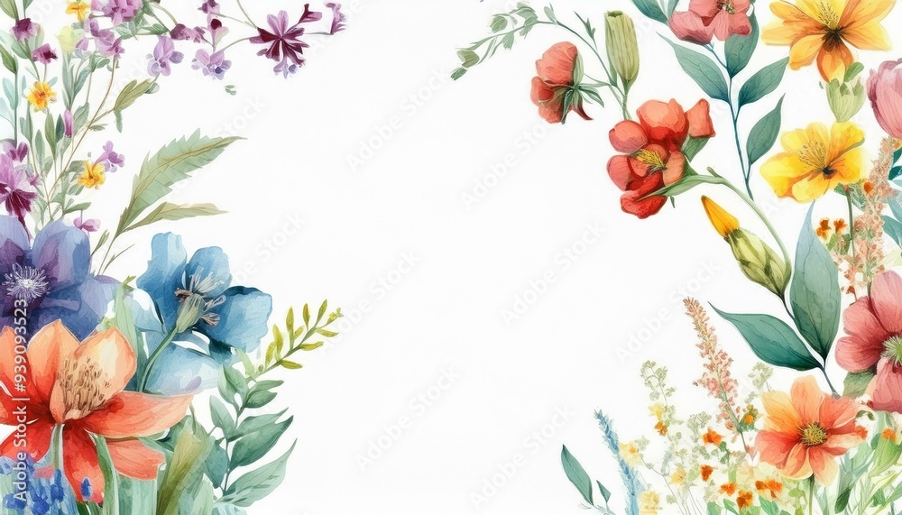 spring flowers frame spring flowers frame