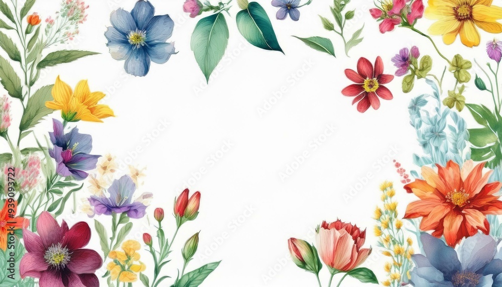 spring flowers frame spring flowers frame
