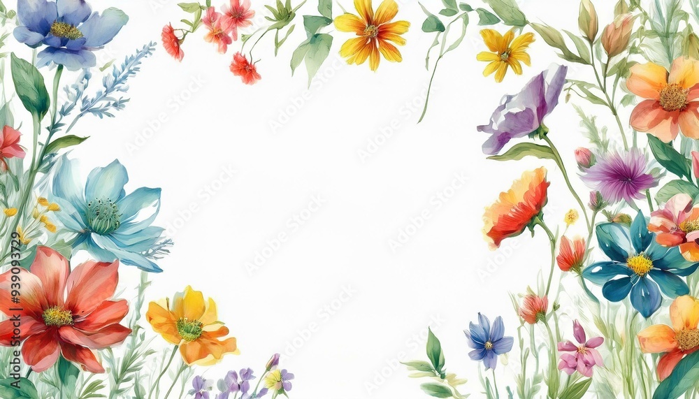 Obraz premium spring flowers frame