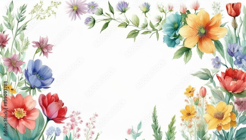 spring flowers frame spring flowers frame
