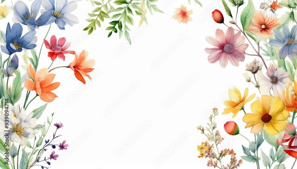 frame with flowers frame with flowers