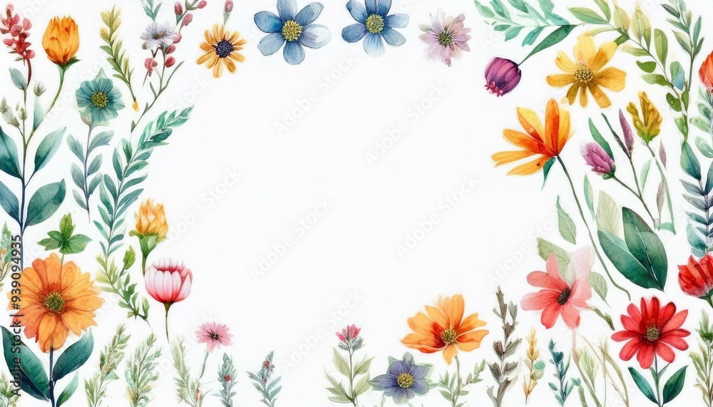 frame with flowers frame with flowers
