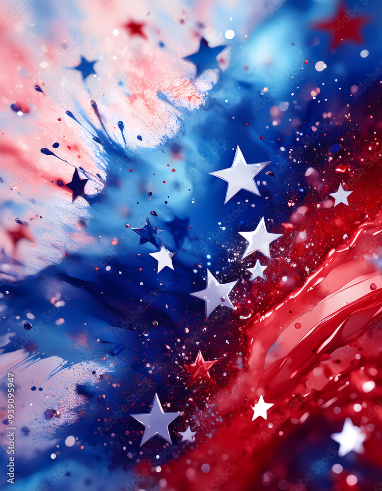 Φωτογραφία usa, fahne, flagge, platsch, stars and stripes, blau-rot-weiß, neu, close up, hi