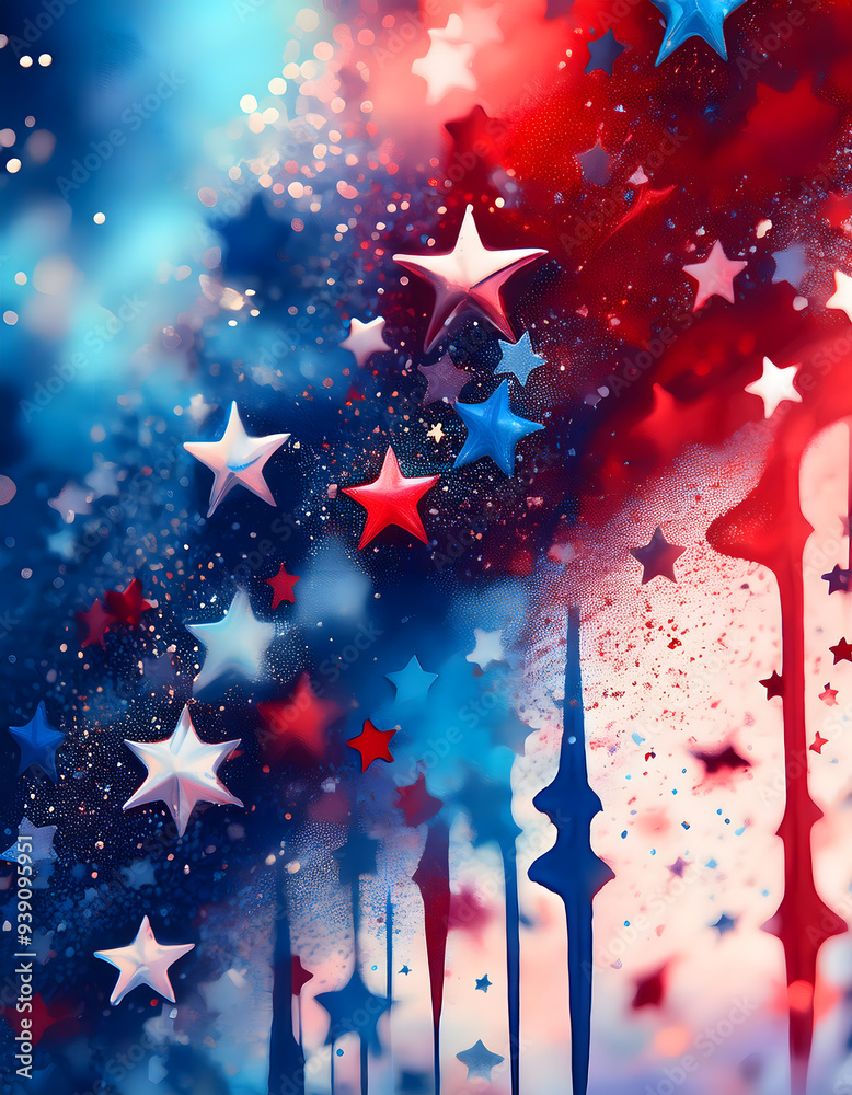 Φωτογραφία usa, fahne, flagge, platsch, stars and stripes, blau-rot-weiß, neu, close up, hi