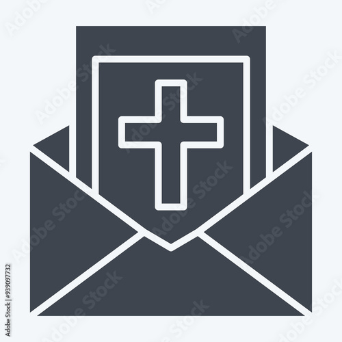 Icon Letter. related to Seath symbol. glyph style. simple illustration