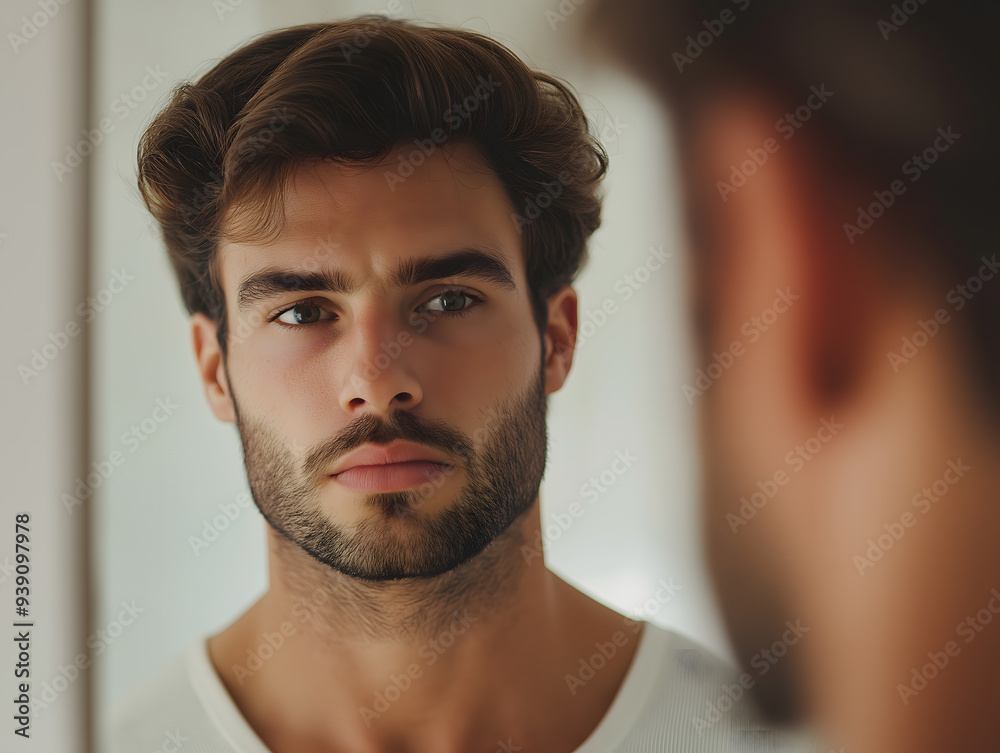 Studio Portrait of a Brazilian Man in Thoughtful Reflection: Minimalistic Photography with Soft Lighting Studio Portrait of a Brazilian Man in Thoughtful Reflection: Minimalistic Photography with Soft Lighting
