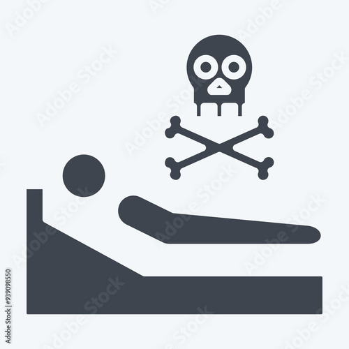 Icon Pass Away. related to Seath symbol. glyph style. simple illustration