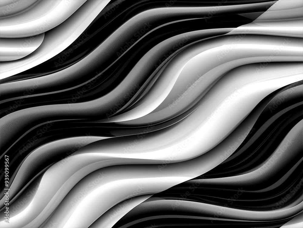 A black and white image of a wave with a white line in the middle. The image has a very abstract and artistic feel to it, with the black and white colors creating a sense of depth and movement A black and white image of a wave with a white line in the middle. The image has a very abstract and artistic feel to it, with the black and white colors creating a sense of depth and movement