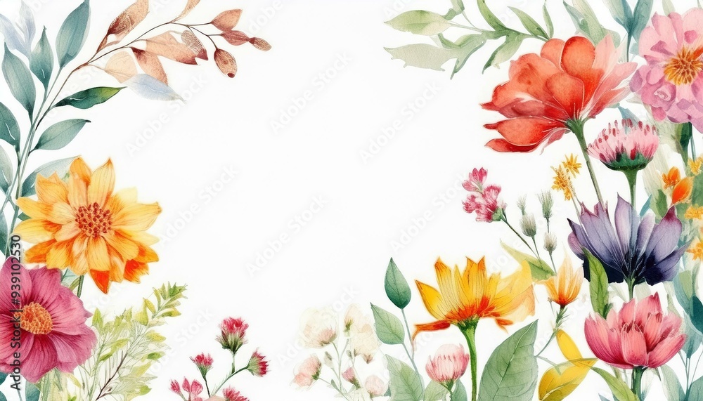 spring flowers frame spring flowers frame