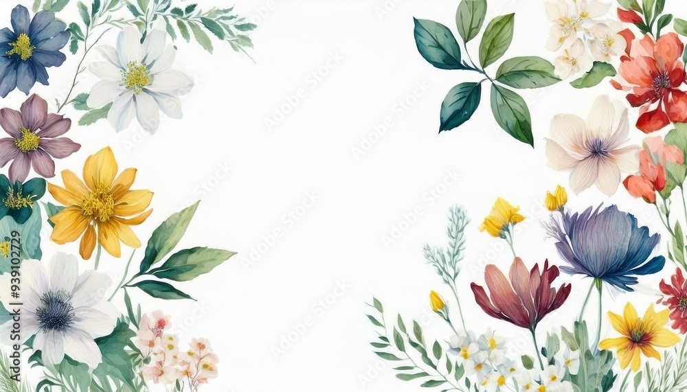 Obraz premium spring flowers frame