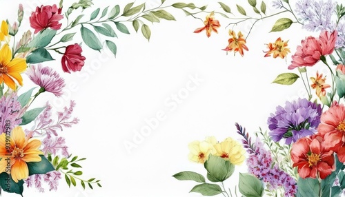spring flowers frame