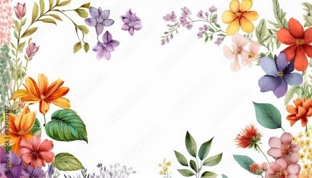 spring flowers frame spring flowers frame
