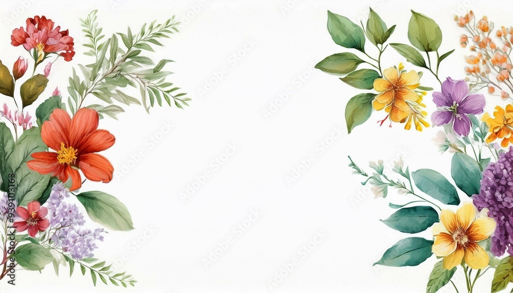 spring flowers frame