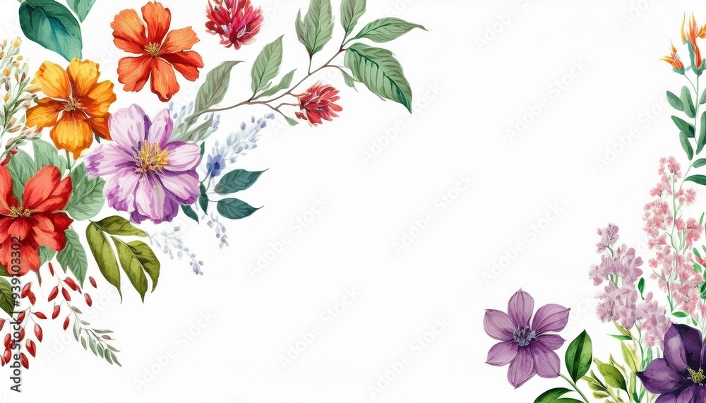Obraz premium spring flowers frame