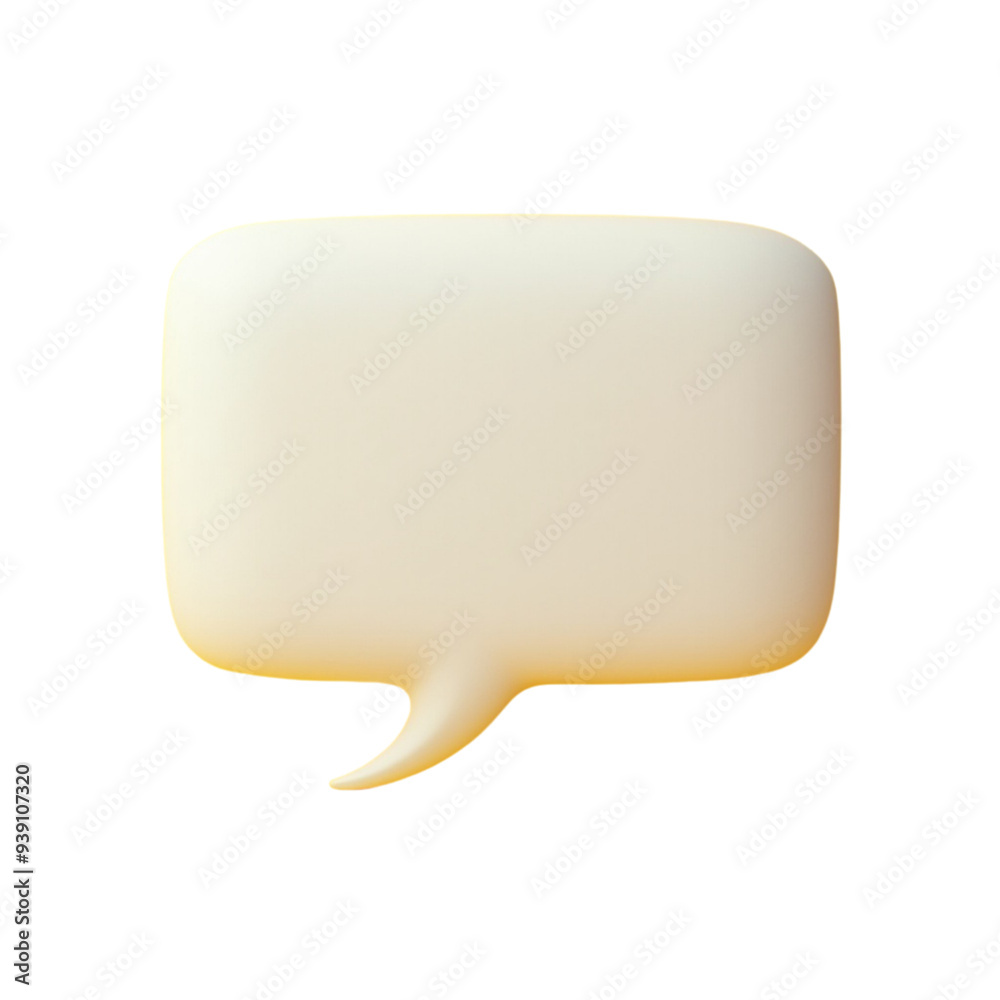 3D Message Bubble on Isolated transparent background png. generated with AI 3D Message Bubble on Isolated transparent background png. generated with AI