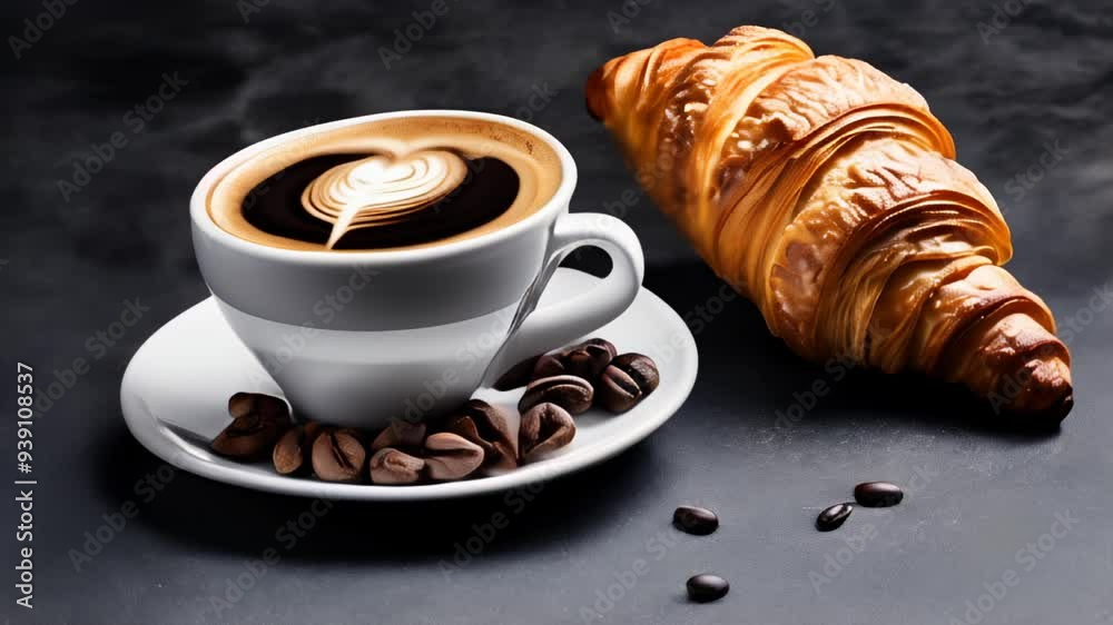 A moment of indulgence Coffee croissant and a dash of luxury A moment of indulgence Coffee croissant and a dash of luxury