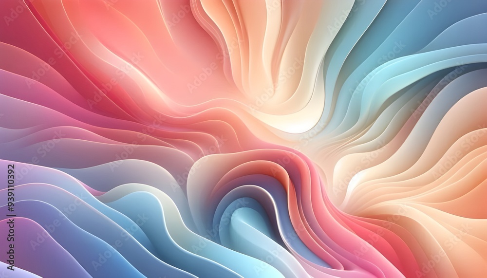Obraz premium Abstract Colorful Wavy Layers Background