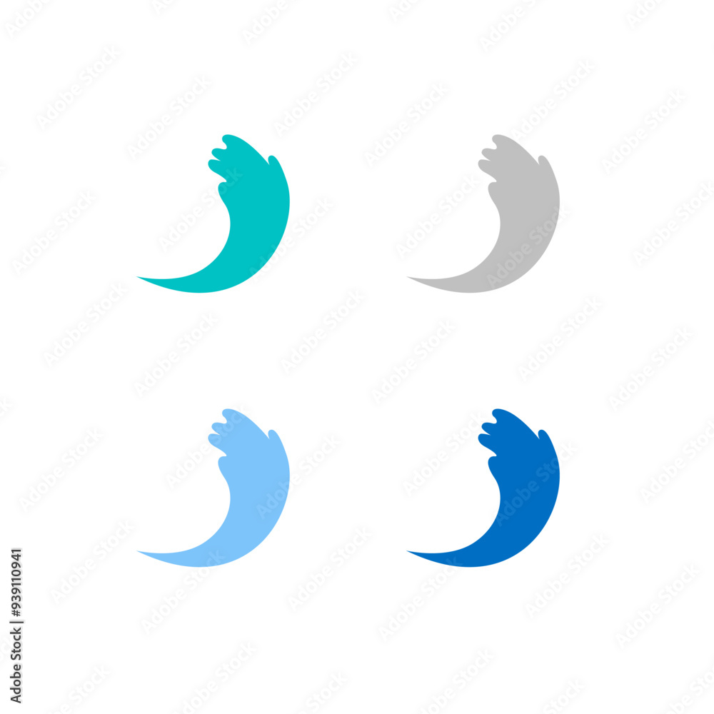BLUE OCEAN WAVE SIGN SYMBOL LOGO VECTOR ISOLATED ON WHITE BLUE OCEAN WAVE SIGN SYMBOL LOGO VECTOR ISOLATED ON WHITE