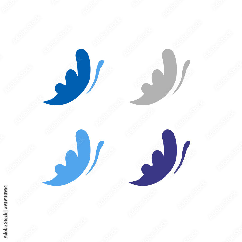 BLUE OCEAN WAVE SIGN SYMBOL LOGO VECTOR ISOLATED ON WHITE BLUE OCEAN WAVE SIGN SYMBOL LOGO VECTOR ISOLATED ON WHITE