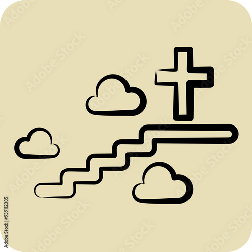 Icon Afterlife. related to Seath symbol. hand drawn style. simple illustration