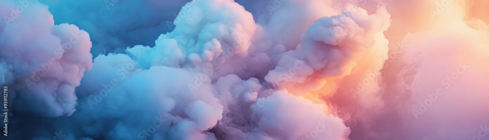 Abstract Cloud Formation with Pastel Hues Abstract Cloud Formation with Pastel Hues