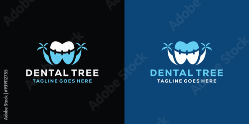 Dental Tree Logo Creative Vector Design