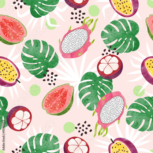 Seamless tropical pattern w...