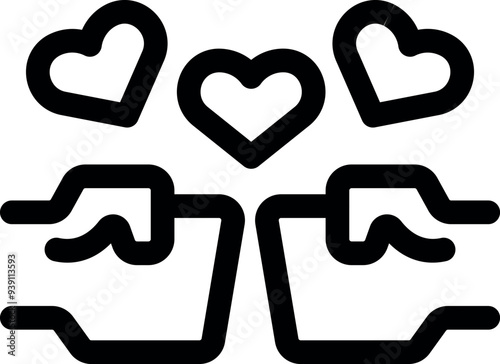 Two people finding love and forming a strong bond through an online dating platform