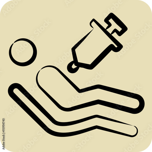 Icon Euthanasia. related to Seath symbol. hand drawn style. simple illustration