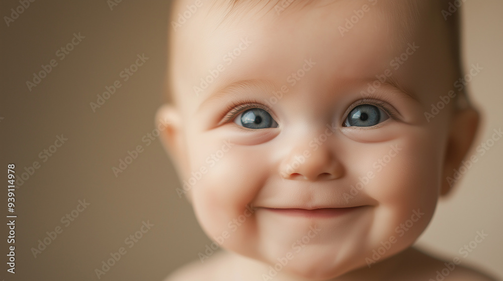 Smiling Baby Close-Up Smiling Baby Close-Up