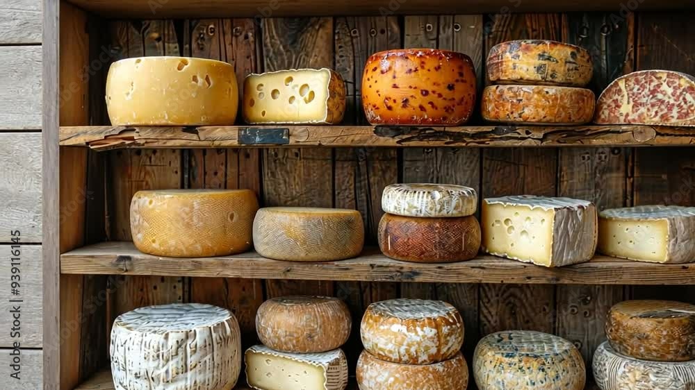 Exploring a diverse cheese display at a local market featuring artisanal varieties from around the world Exploring a diverse cheese display at a local market featuring artisanal varieties from around the world
