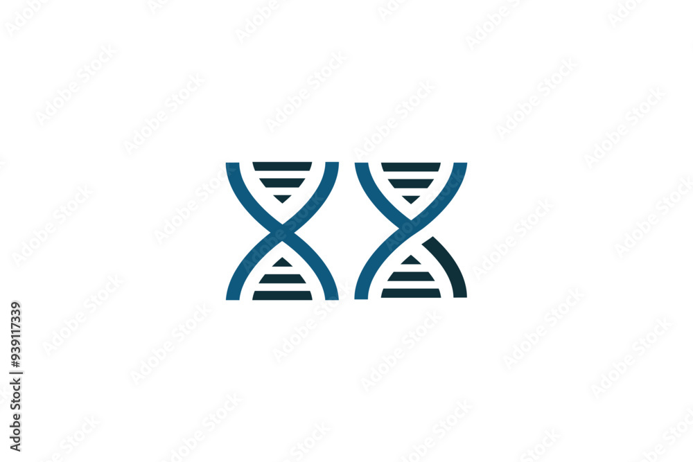 letter XY and DNA o design concept vector letter XY and DNA o design concept vector