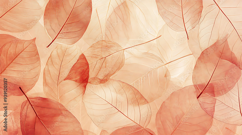 minimalist fall texture background with subtle overlapping outlines of autumn leaves in soft earth tones minimalist fall texture background with subtle overlapping outlines of autumn leaves in soft earth tones