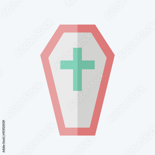 Icon Coffin. related to Seath symbol. flat style. simple illustration