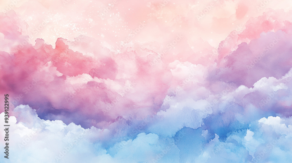 Obraz premium Dreamy pastel cloud abstract background with pink and blue tones for creative projects