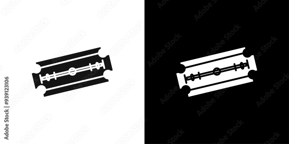 Blade razor icon Flat vector set outline Blade razor icon Flat vector set outline